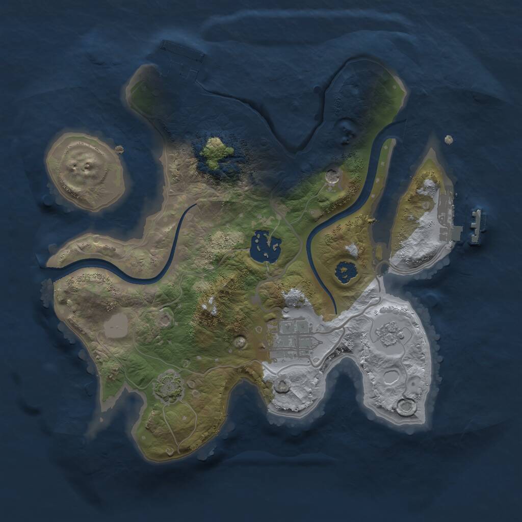 Rust Map: Procedural Map, Size: 2432, Seed: 69420, 8 Monuments