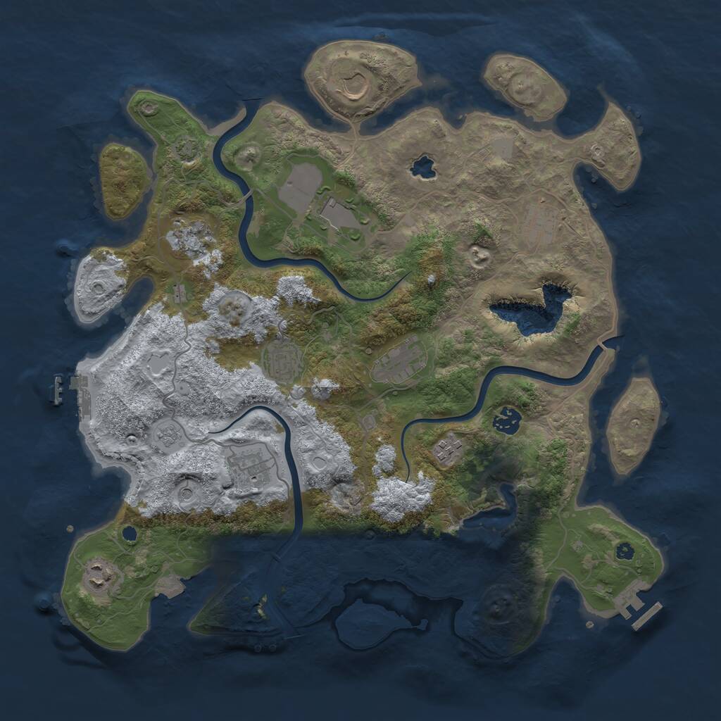 Rust Map: Procedural Map, Size: 4000, Seed: 1314523141, 16 Monuments