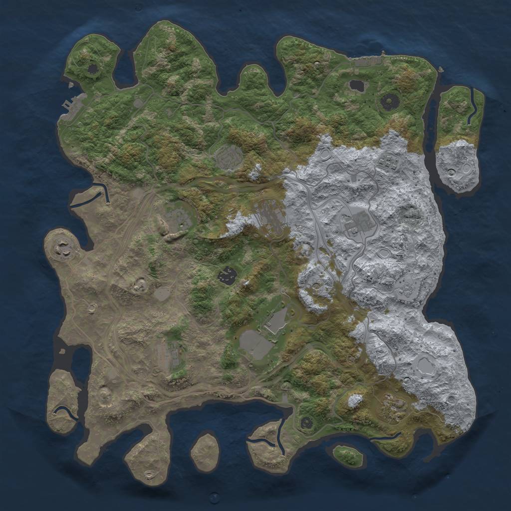 Rust Map: Procedural Map, Size: 4250, Seed: 94389, 19 Monuments