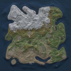 Thumbnail Rust Map: Procedural Map, Size: 3850, Seed: 1199595245, 19 Monuments