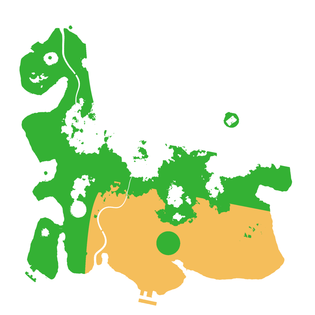 Biome Rust Map: Procedural Map, Size: 3500, Seed: 1234567891