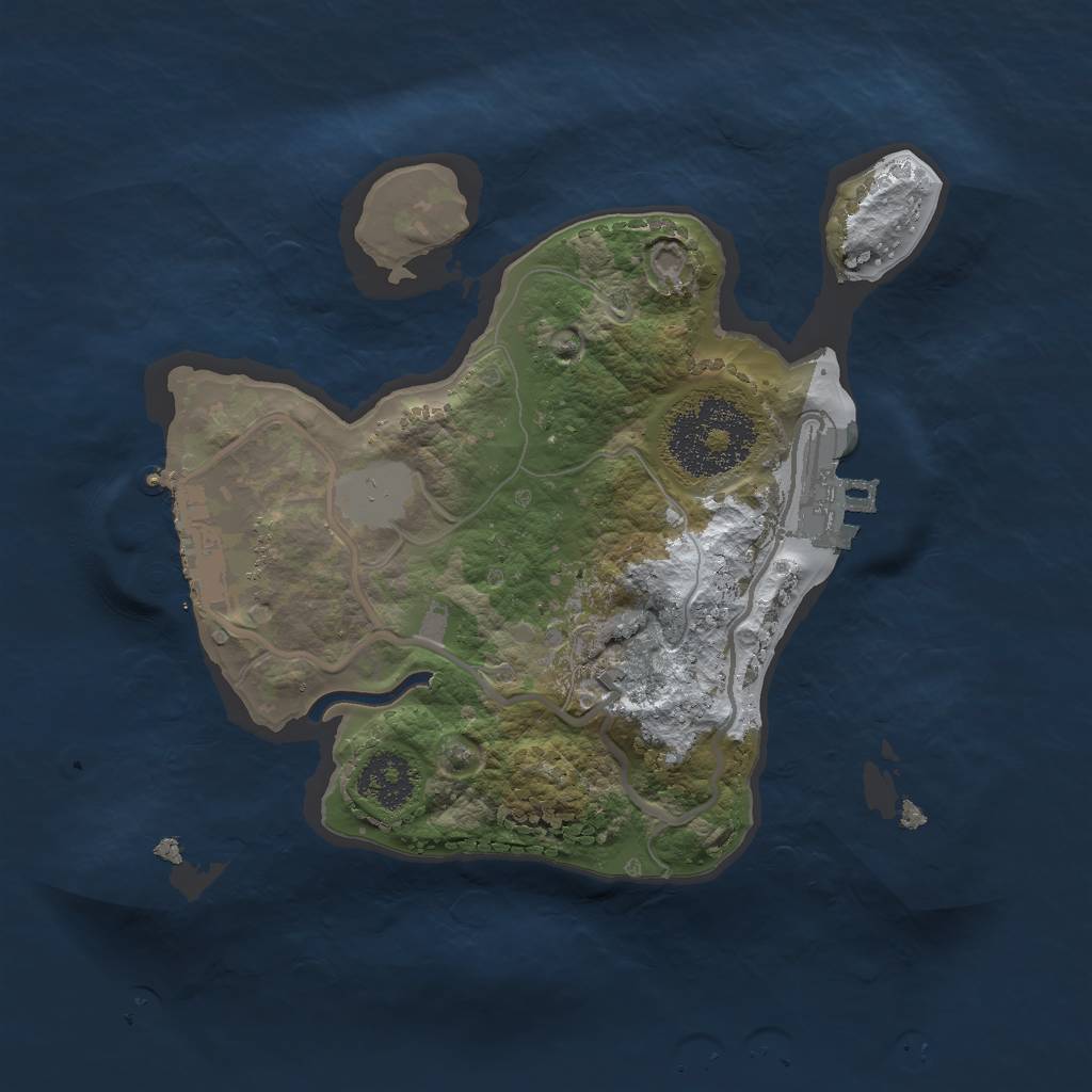 Rust Map: Procedural Map, Size: 2000, Seed: 13312, 7 Monuments