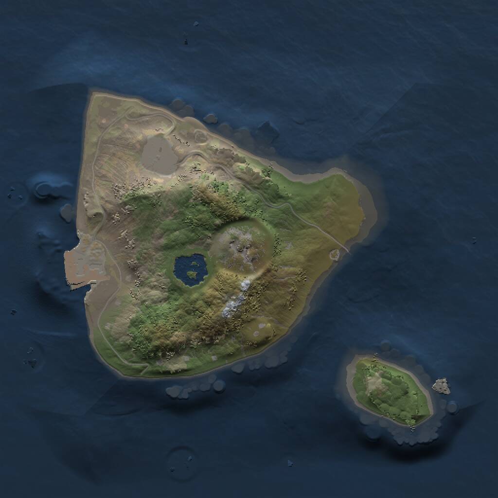 Rust Map: Procedural Map, Size: 1500, Seed: 34, 1 Monuments