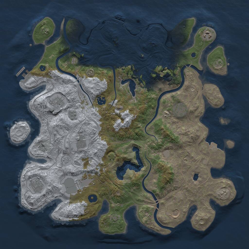 Rust Map: Procedural Map, Size: 4250, Seed: 96947348, 15 Monuments