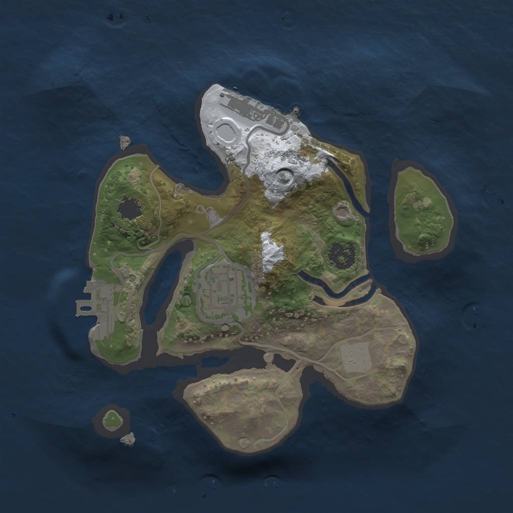 Rust Map: Procedural Map, Size: 1900, Seed: 666666, 8 Monuments
