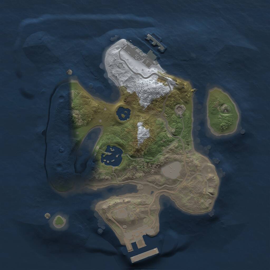 Rust Map: Procedural Map, Size: 1900, Seed: 666666, 4 Monuments