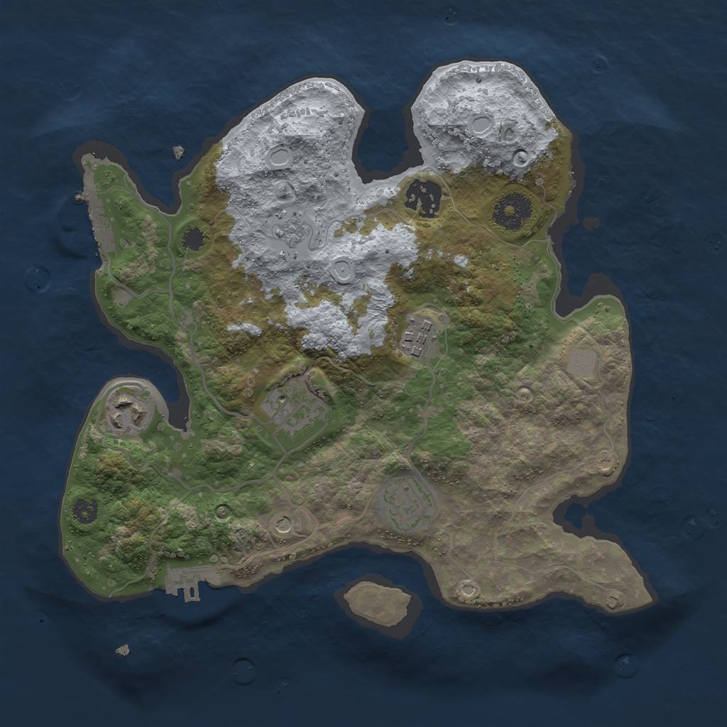 Rust Map: Procedural Map, Size: 2900, Seed: 934936141, 14 Monuments