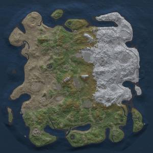 Thumbnail Rust Map: Procedural Map, Size: 4300, Seed: 68, 18 Monuments