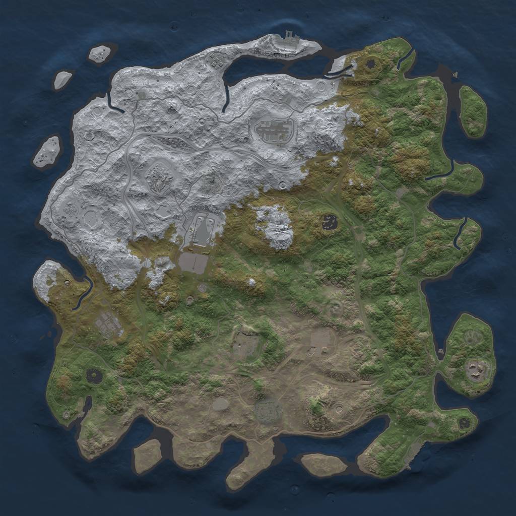 Rust Map: Procedural Map, Size: 4750, Seed: 574537019, 19 Monuments