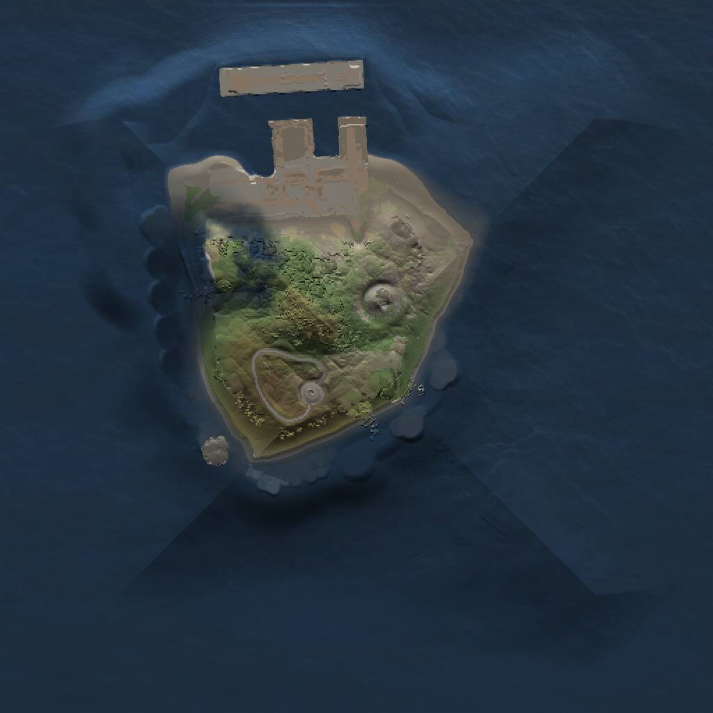 Rust Map: Procedural Map, Size: 1000, Seed: 62349, 2 Monuments