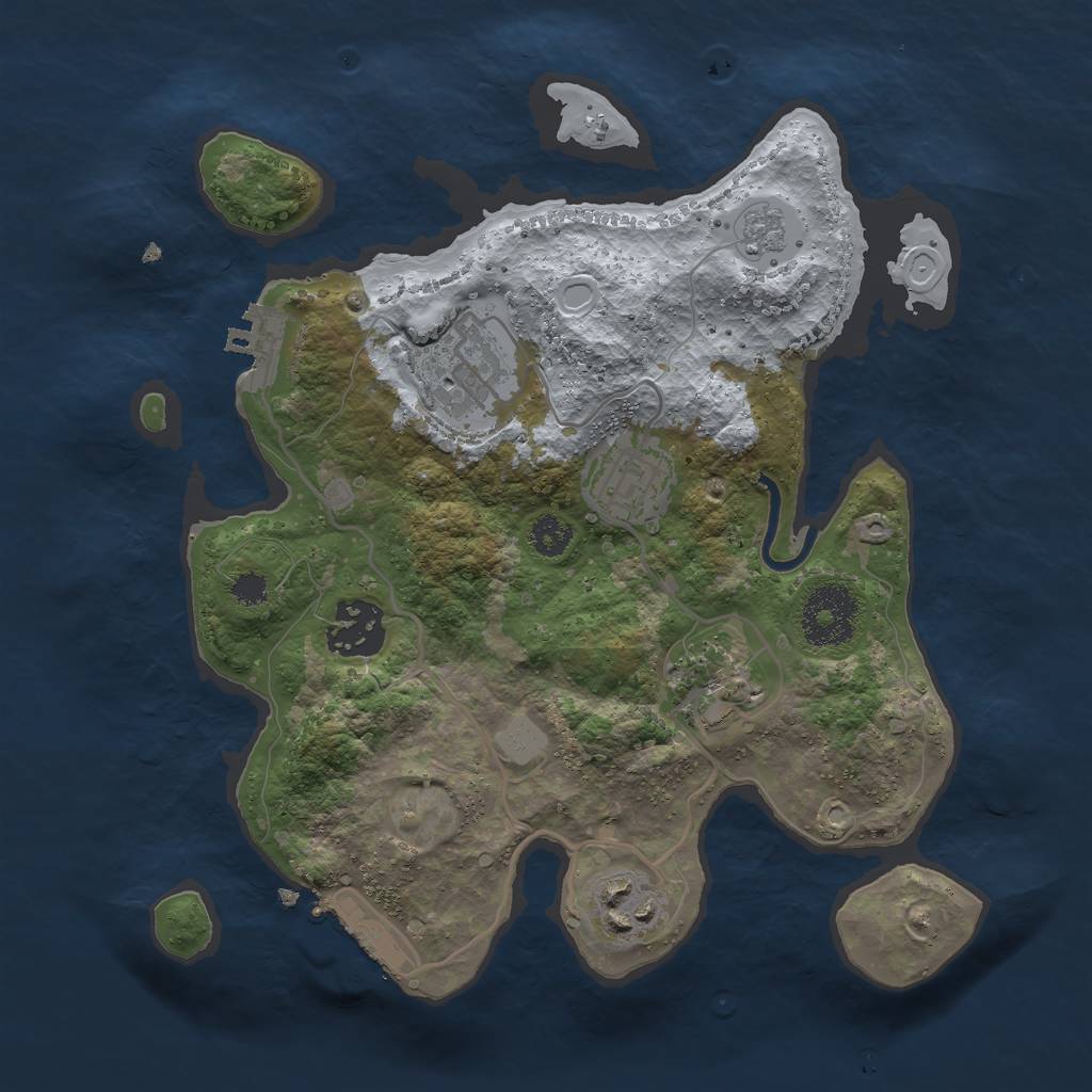 Rust Map: Procedural Map, Size: 2750, Seed: 731816706, 11 Monuments