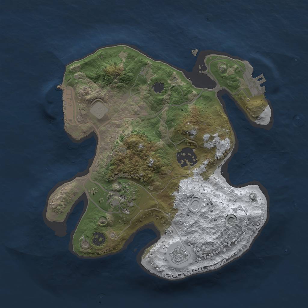 Rust Map: Procedural Map, Size: 2300, Seed: 131241, 10 Monuments