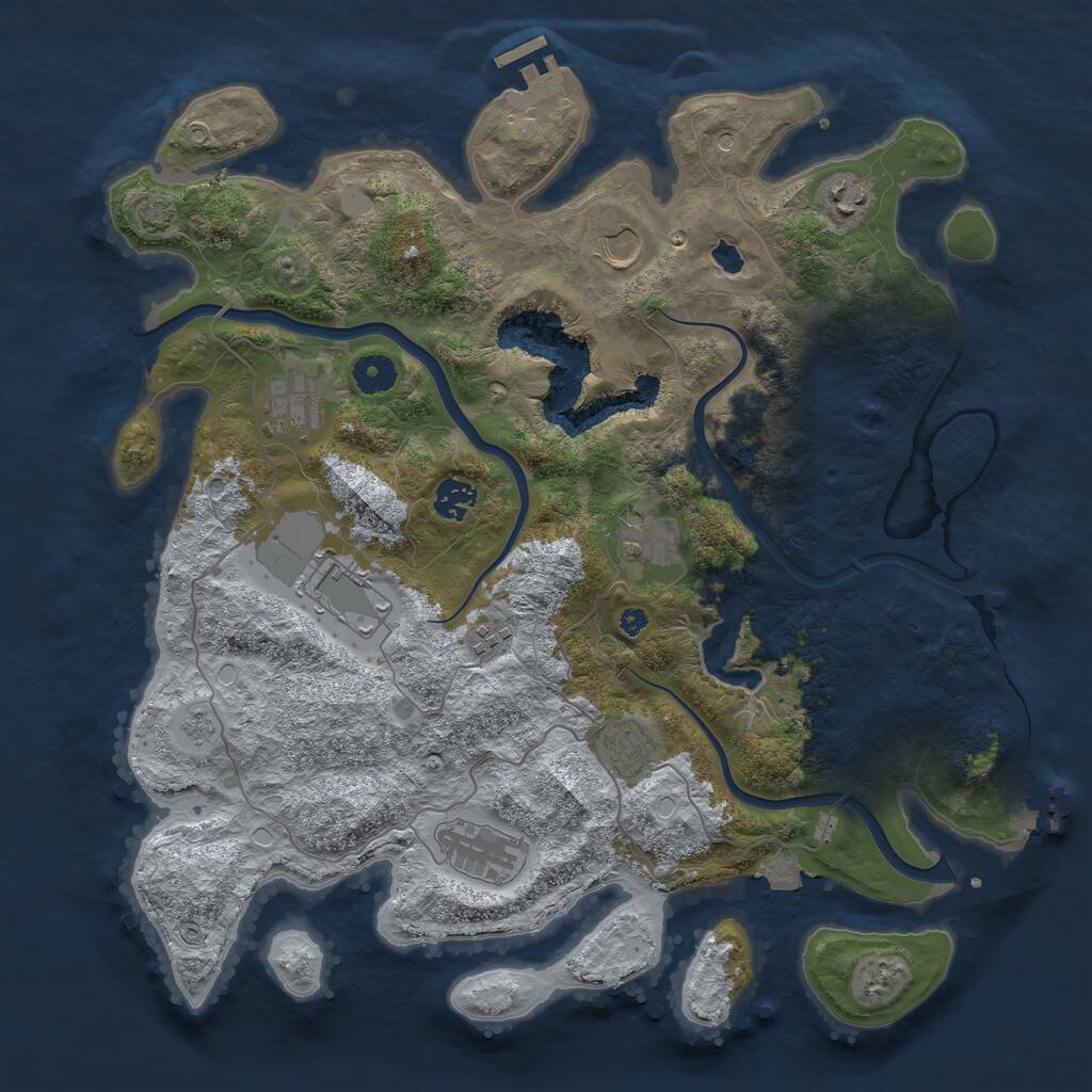 Rust Map: Procedural Map, Size: 4000, Seed: 626288062, 15 Monuments