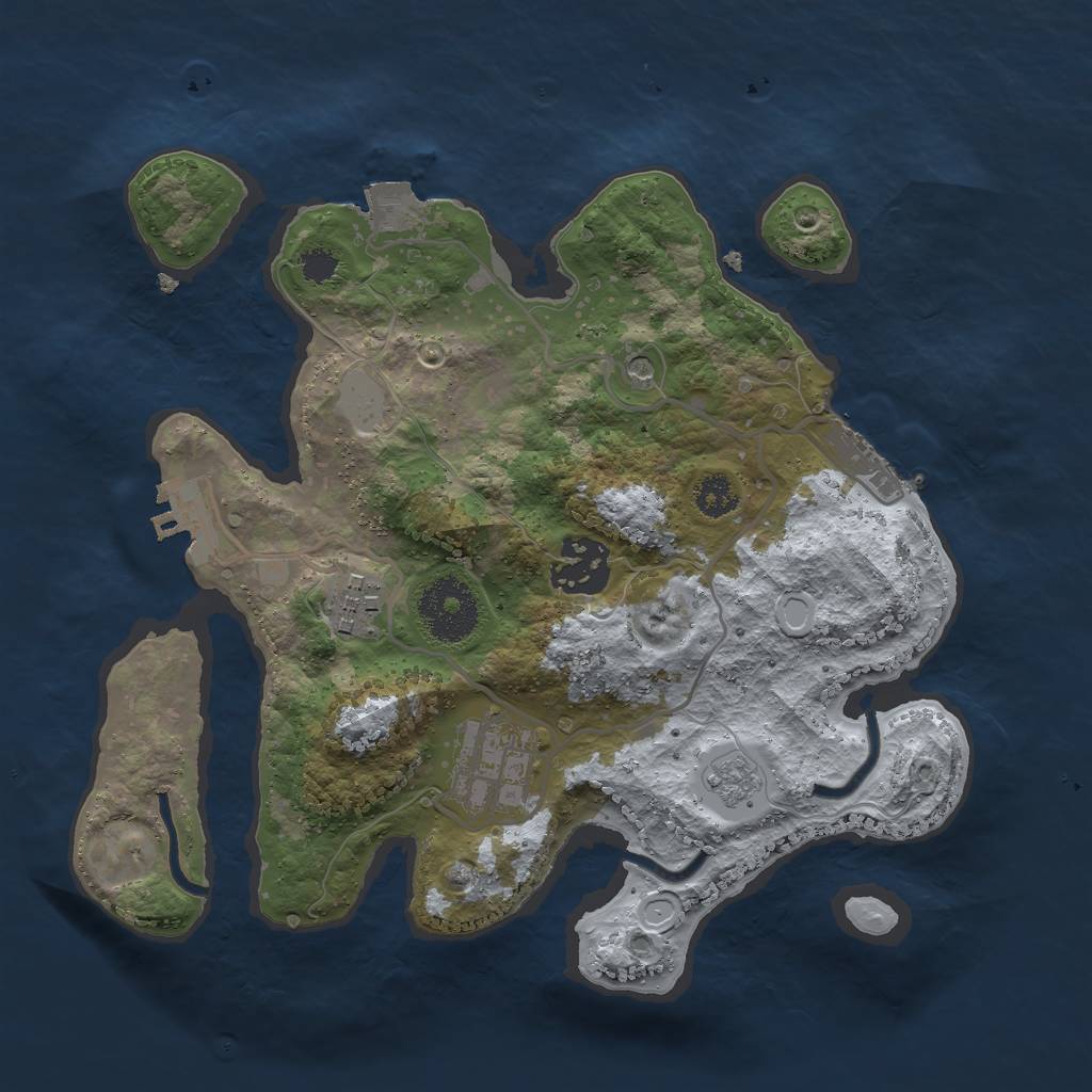 Rust Map: Procedural Map, Size: 2700, Seed: 1634535061, 10 Monuments