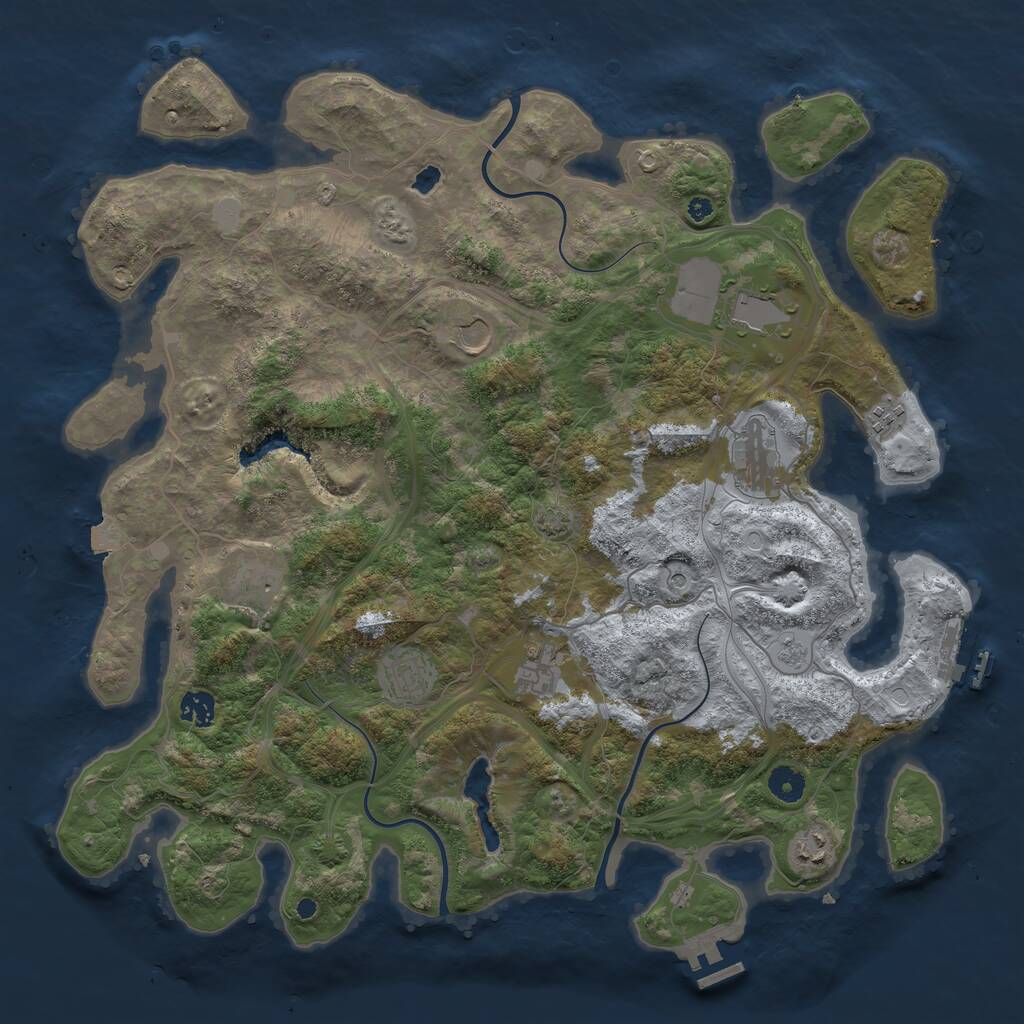 Rust Map: Procedural Map, Size: 4250, Seed: 1359371147, 15 Monuments