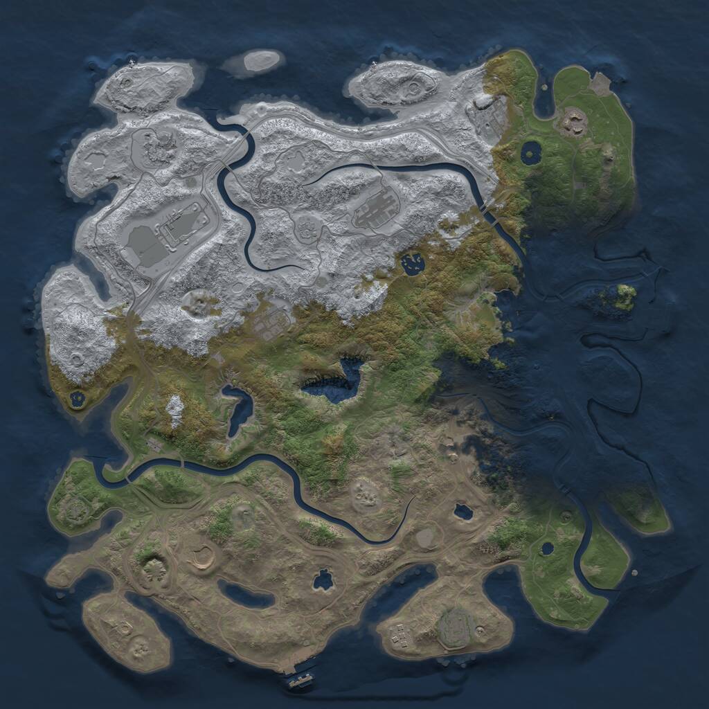 Rust Map: Procedural Map, Size: 4608, Seed: 2202, 17 Monuments