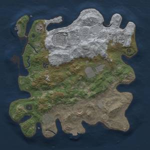 Thumbnail Rust Map: Procedural Map, Size: 3500, Seed: 95000299, 15 Monuments