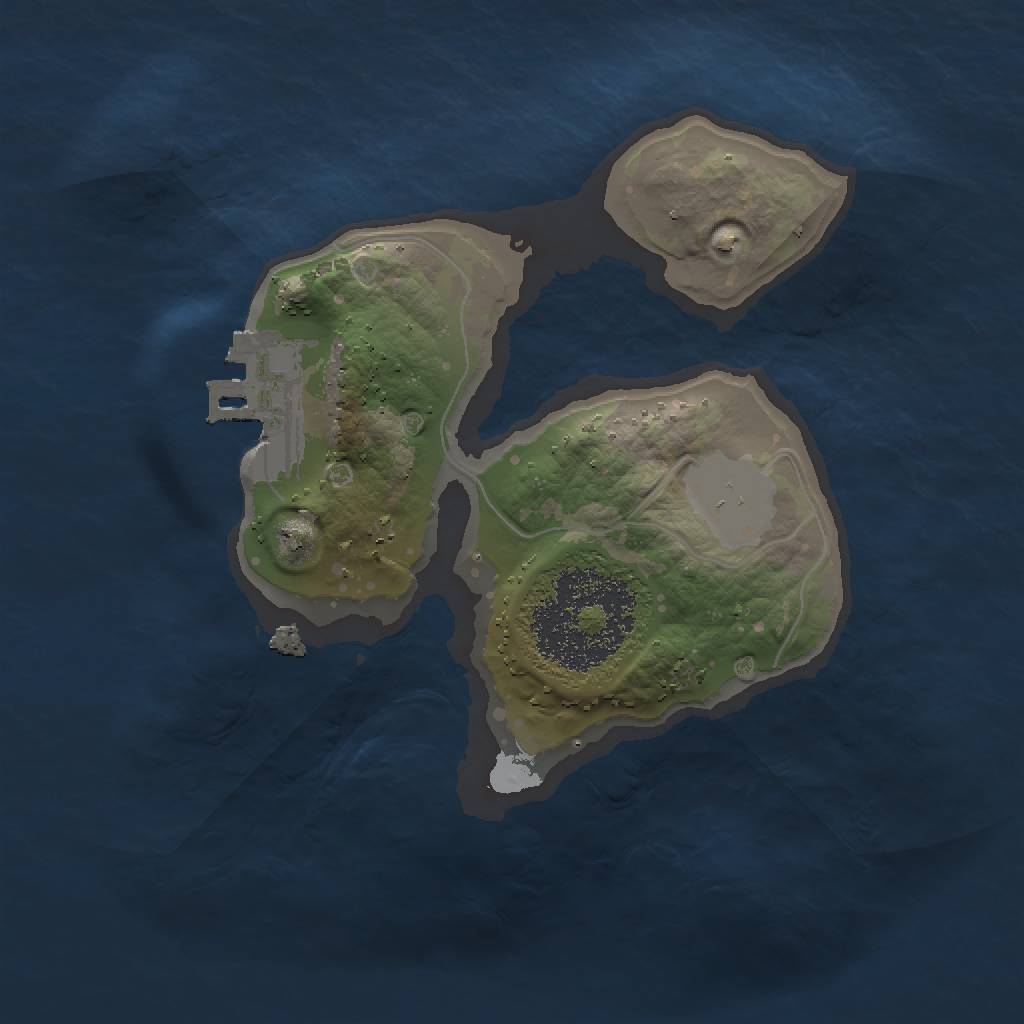 Rust Map: Procedural Map, Size: 1500, Seed: 100666, 5 Monuments