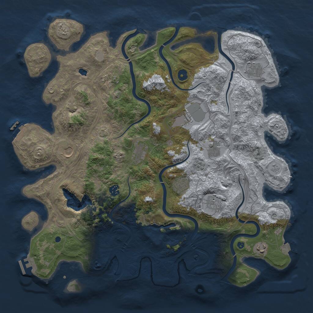 Rust Map: Procedural Map, Size: 4400, Seed: 1989062279, 17 Monuments