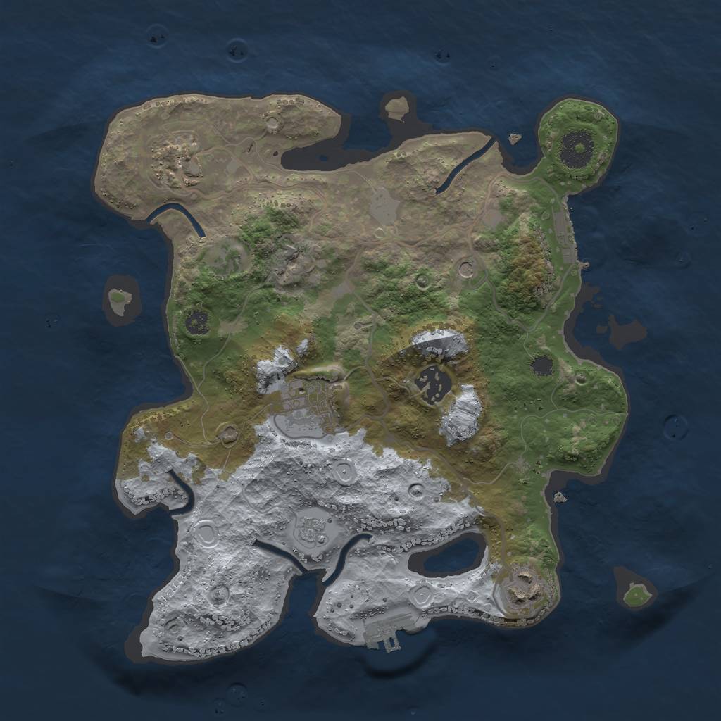Rust Map: Procedural Map, Size: 3000, Seed: 1095, 11 Monuments