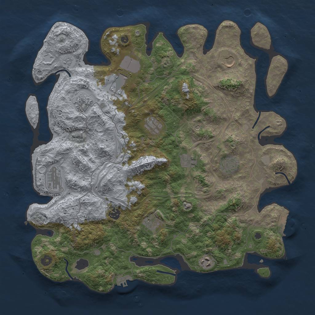 Rust Map: Procedural Map, Size: 4250, Seed: 168847300, 18 Monuments