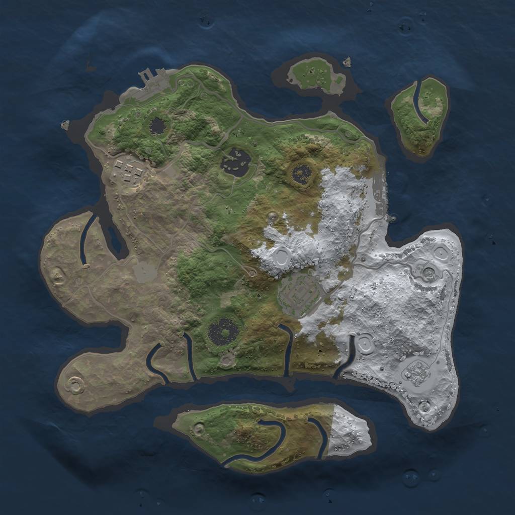 Rust Map: Procedural Map, Size: 2700, Seed: 432141, 12 Monuments
