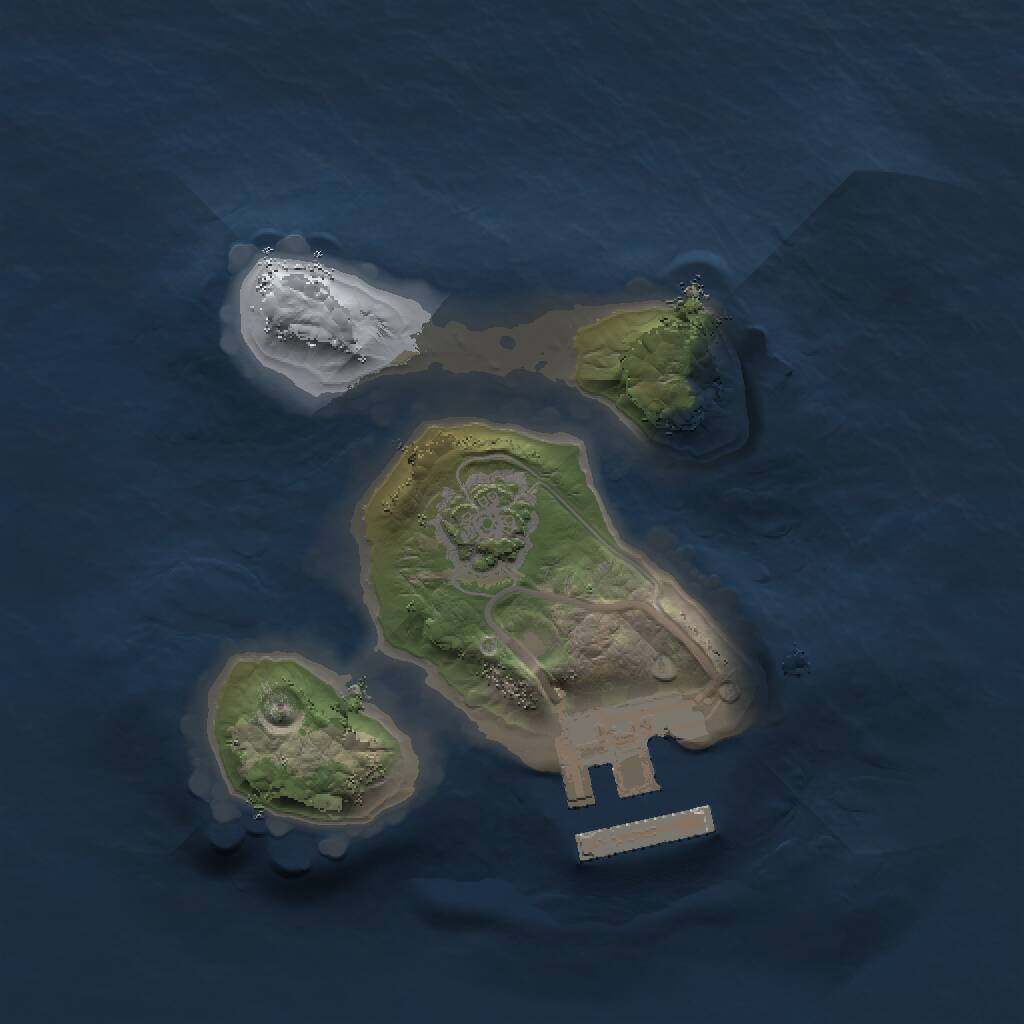 Rust Map: Procedural Map, Size: 1500, Seed: 820105, 3 Monuments