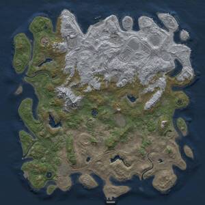 Thumbnail Rust Map: Procedural Map, Size: 5000, Seed: 12346, 19 Monuments