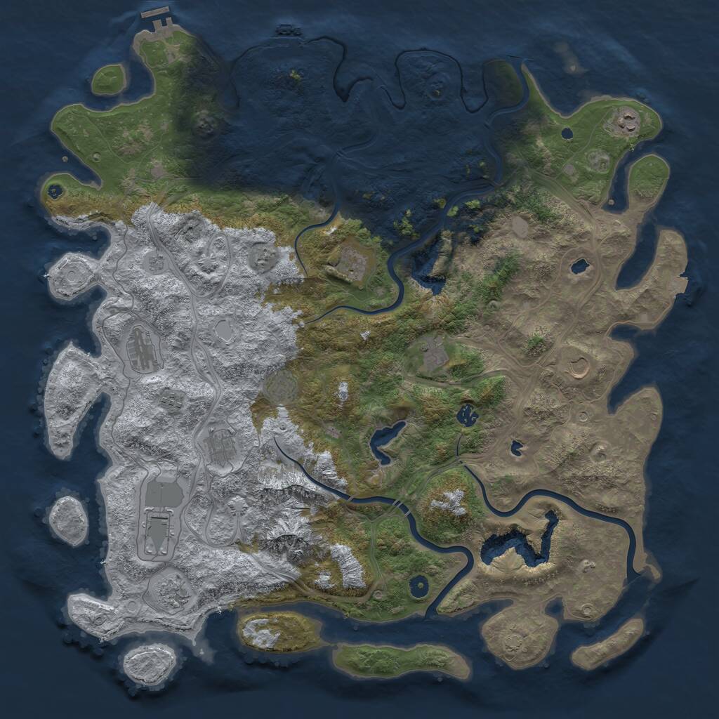 Rust Map: Procedural Map, Size: 5120, Seed: 224, 17 Monuments