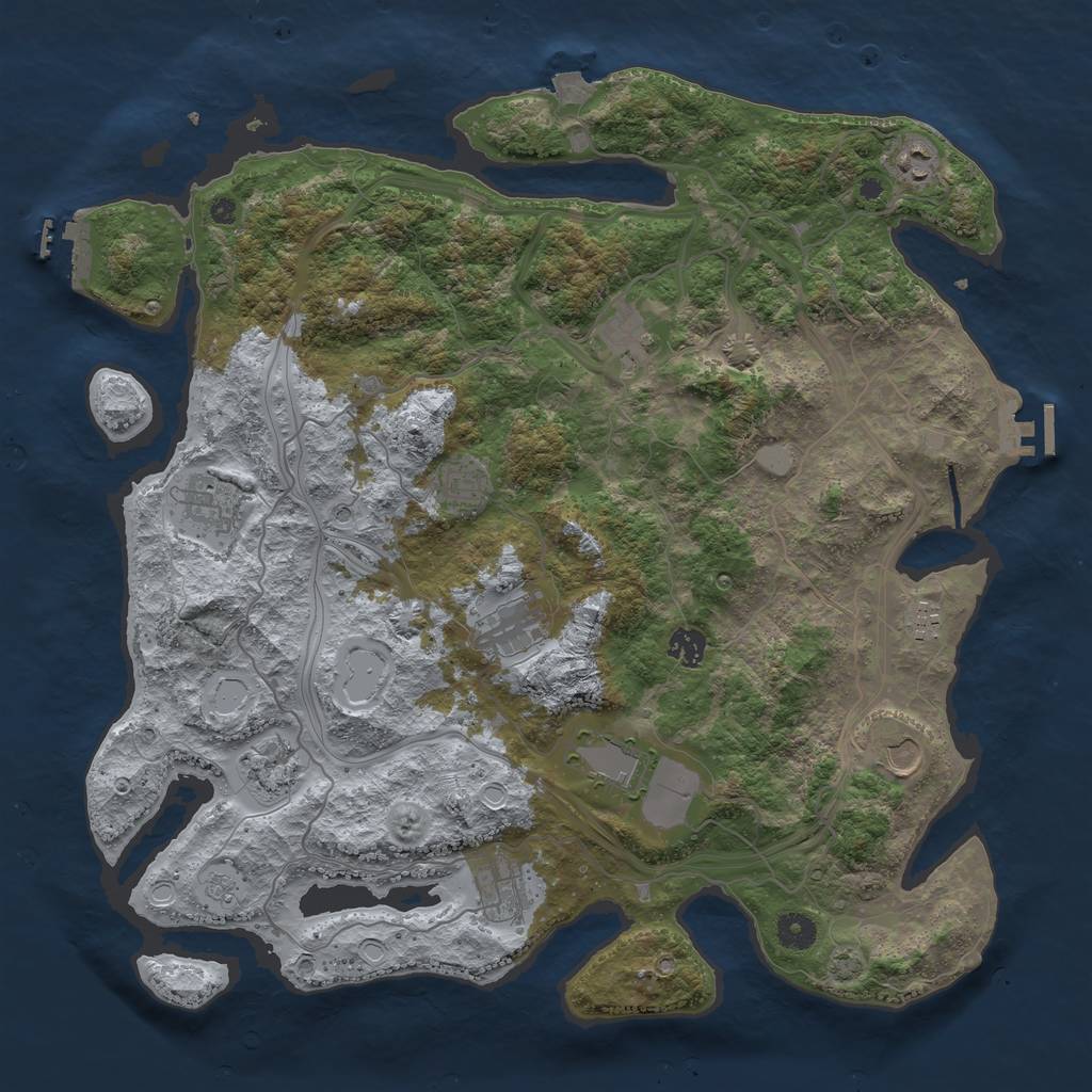 Rust Map: Procedural Map, Size: 4250, Seed: 1760669826, 19 Monuments