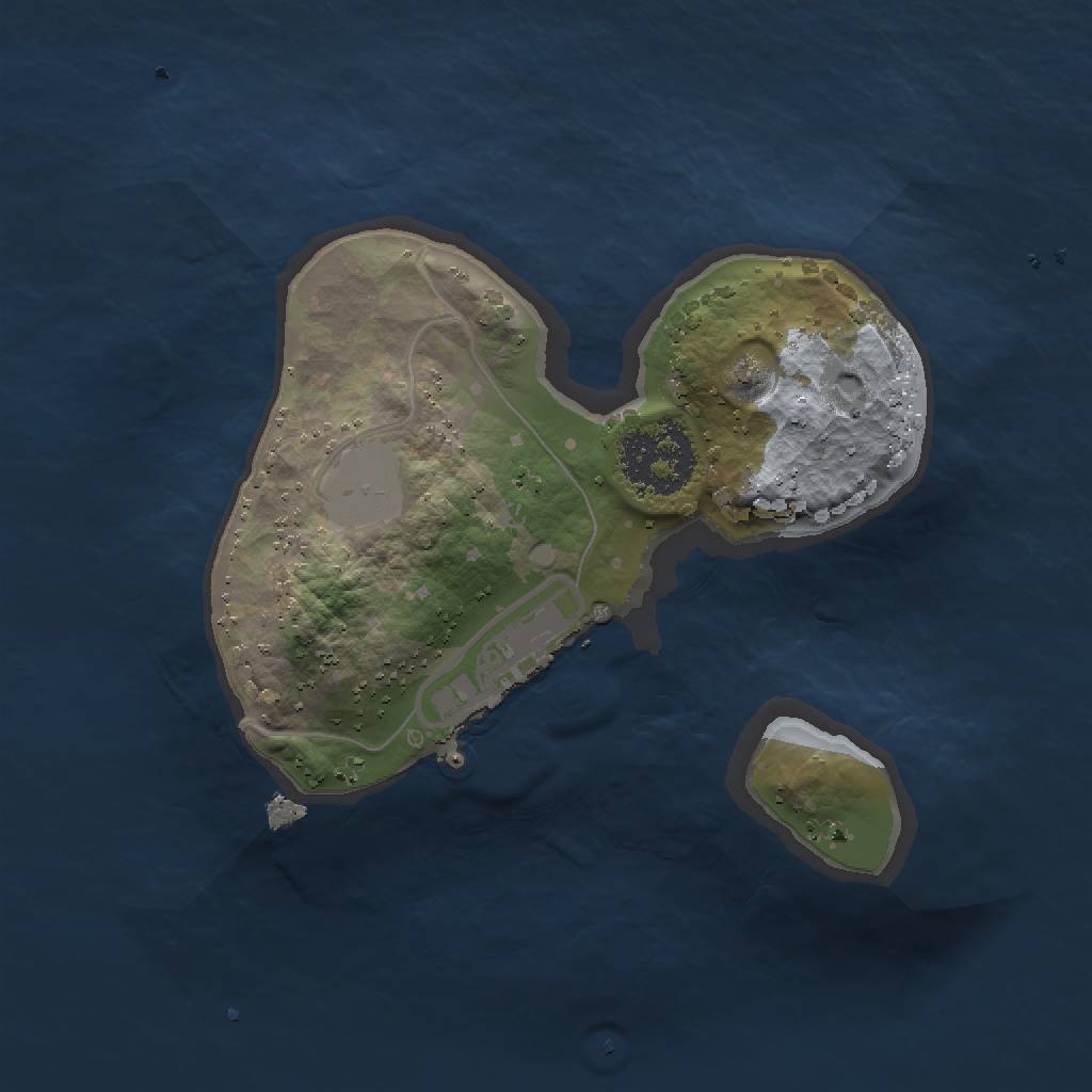 Rust Map: Procedural Map, Size: 1500, Seed: 10061973, 4 Monuments