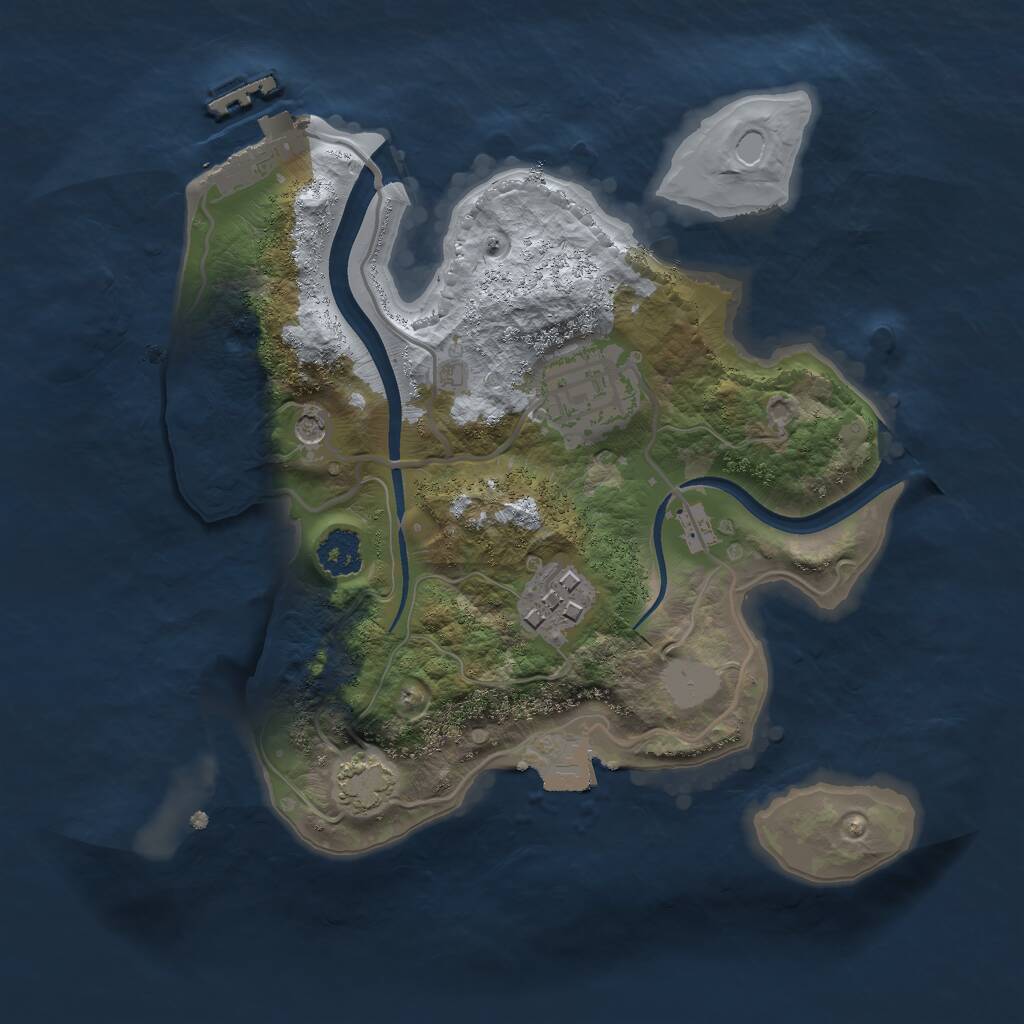 Rust Map: Procedural Map, Size: 2250, Seed: 202411905, 6 Monuments