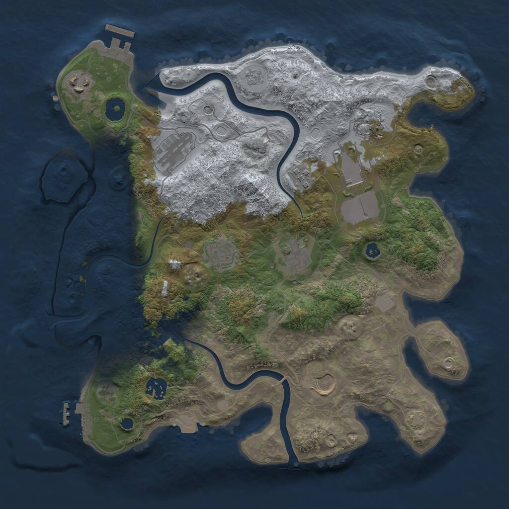 Rust Map: Procedural Map, Size: 3500, Seed: 202411905, 15 Monuments