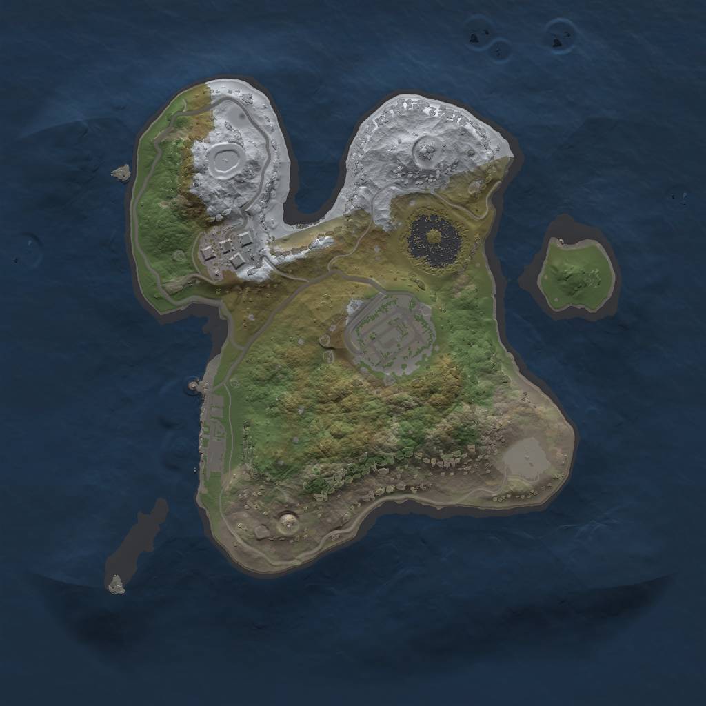 Rust Map: Procedural Map, Size: 2000, Seed: 202411905, 6 Monuments