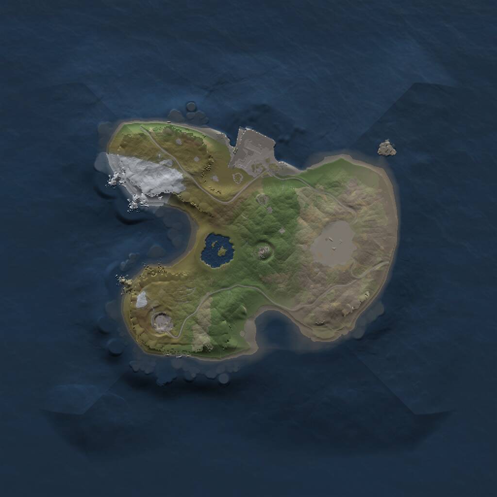 Rust Map: Procedural Map, Size: 1500, Seed: 1996208451, 1 Monuments