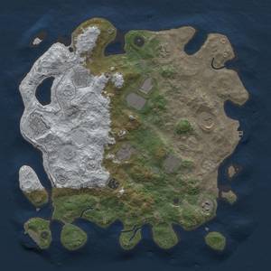 Thumbnail Rust Map: Procedural Map, Size: 3800, Seed: 2022, 19 Monuments