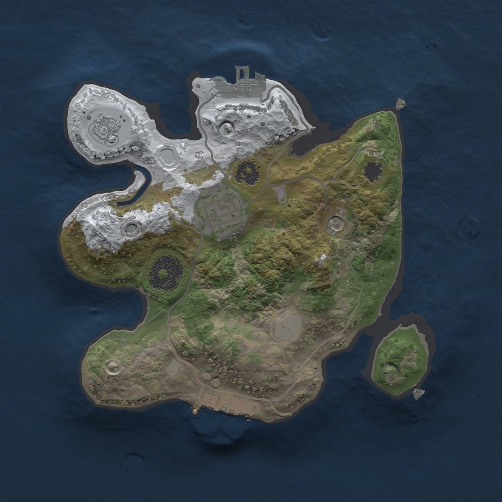 Rust Map: Procedural Map, Size: 2200, Seed: 648252, 10 Monuments