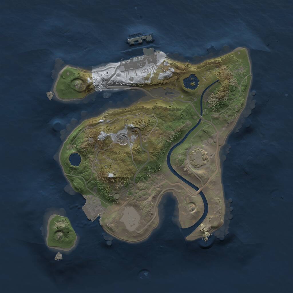 Rust Map: Procedural Map, Size: 1900, Seed: 1486768753, 4 Monuments