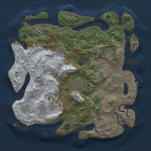 Thumbnail Rust Map: Procedural Map, Size: 3850, Seed: 1179692699, 20 Monuments