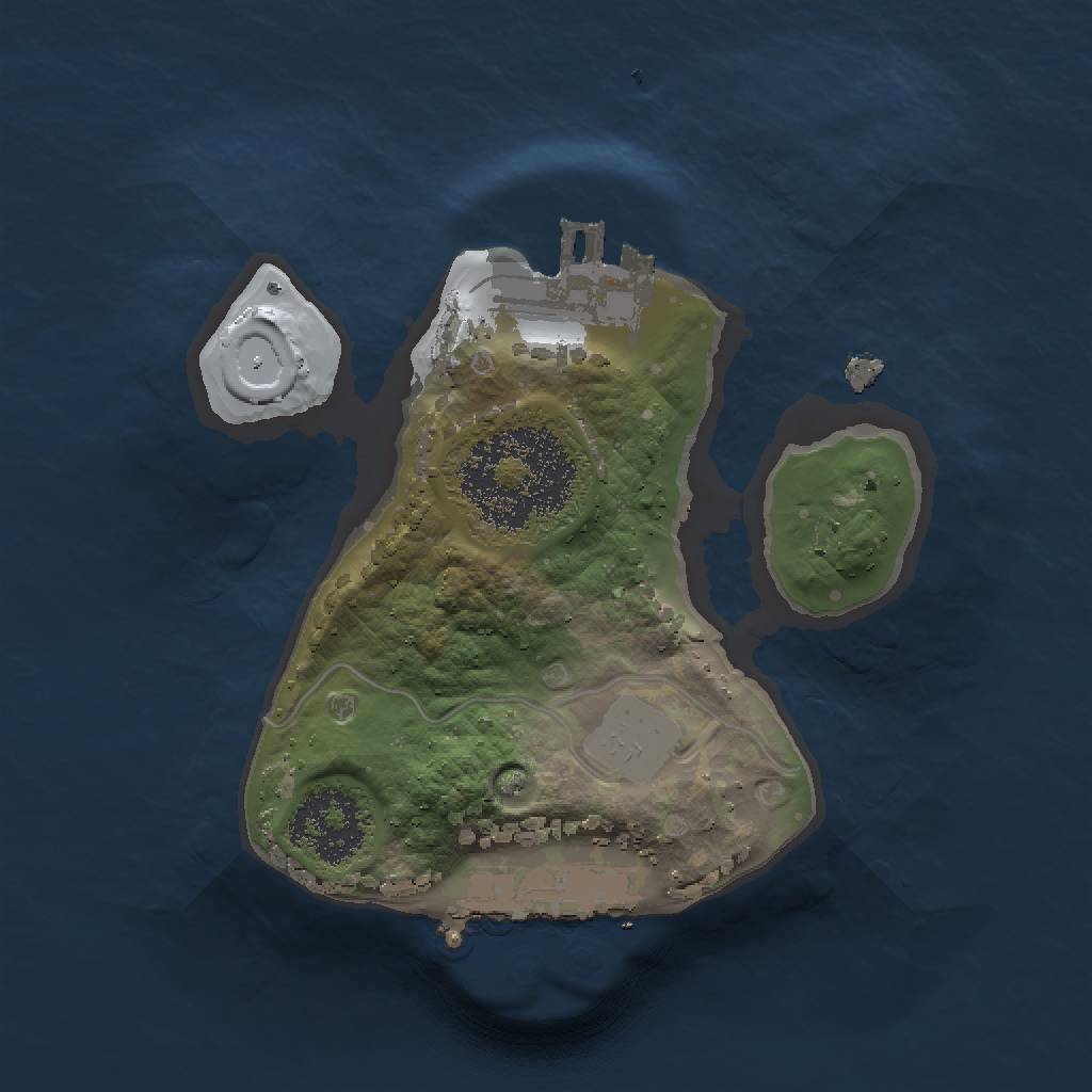 Rust Map: Procedural Map, Size: 1500, Seed: 14983, 6 Monuments