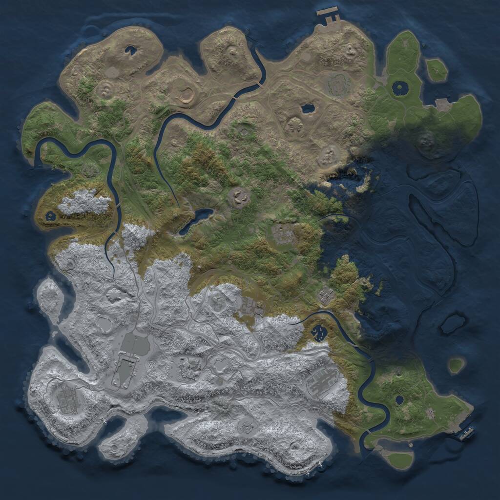 Rust Map: Procedural Map, Size: 4750, Seed: 1732420123, 17 Monuments