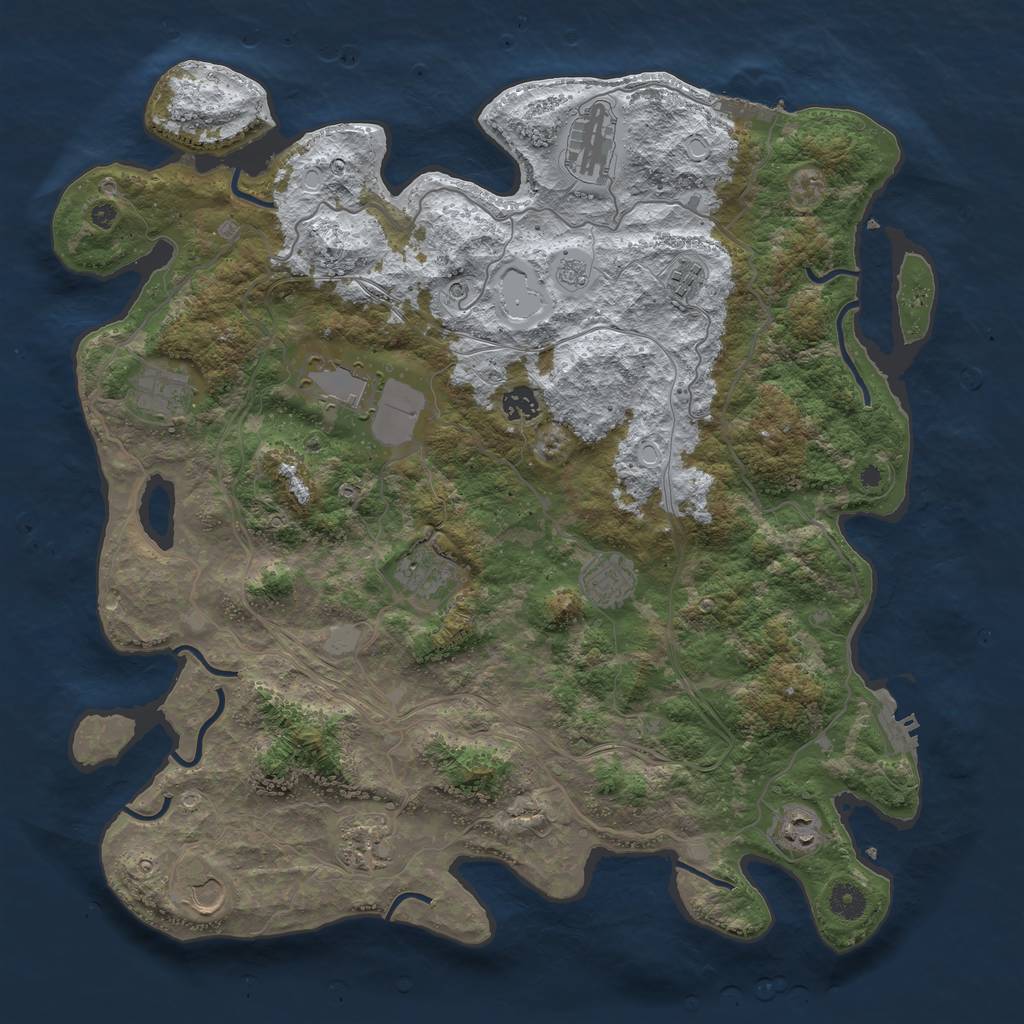 Rust Map: Procedural Map, Size: 4250, Seed: 24681, 19 Monuments