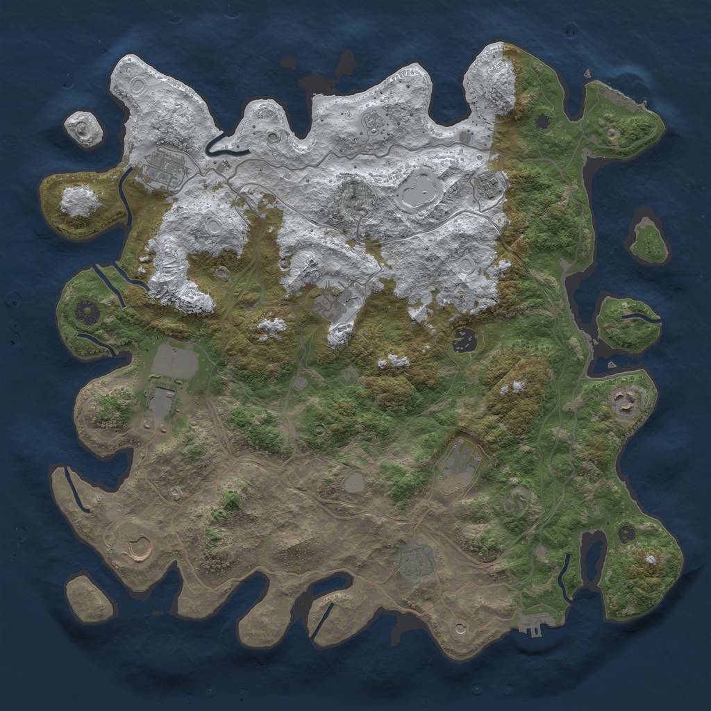 Rust Map: Procedural Map, Size: 4250, Seed: 19564832, 18 Monuments