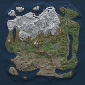 Thumbnail Rust Map: Procedural Map, Size: 3850, Seed: 1853382539, 20 Monuments