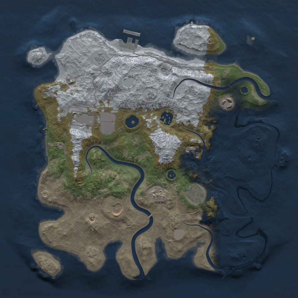 Rust Map: Procedural Map, Size: 3500, Seed: 20220602, 12 Monuments