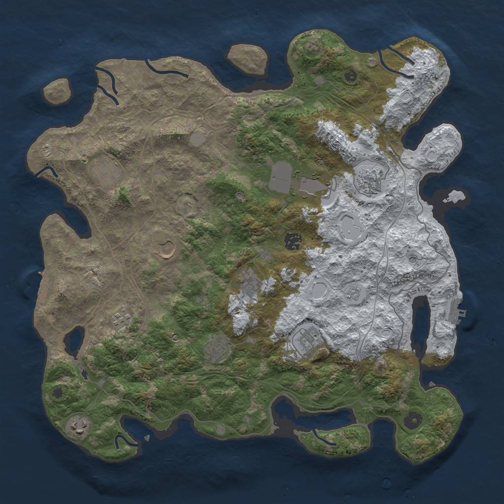 Rust Map: Procedural Map, Size: 4250, Seed: 89173465, 19 Monuments