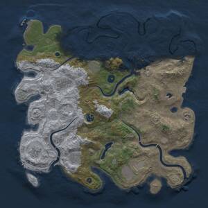 Thumbnail Rust Map: Procedural Map, Size: 4000, Seed: 1321140591, 14 Monuments