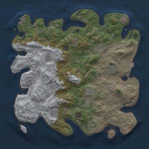 Thumbnail Rust Map: Procedural Map, Size: 4000, Seed: 1321140591, 19 Monuments