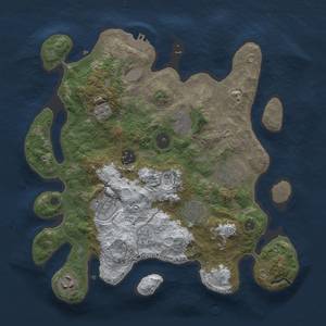 Thumbnail Rust Map: Procedural Map, Size: 3200, Seed: 8675309, 15 Monuments