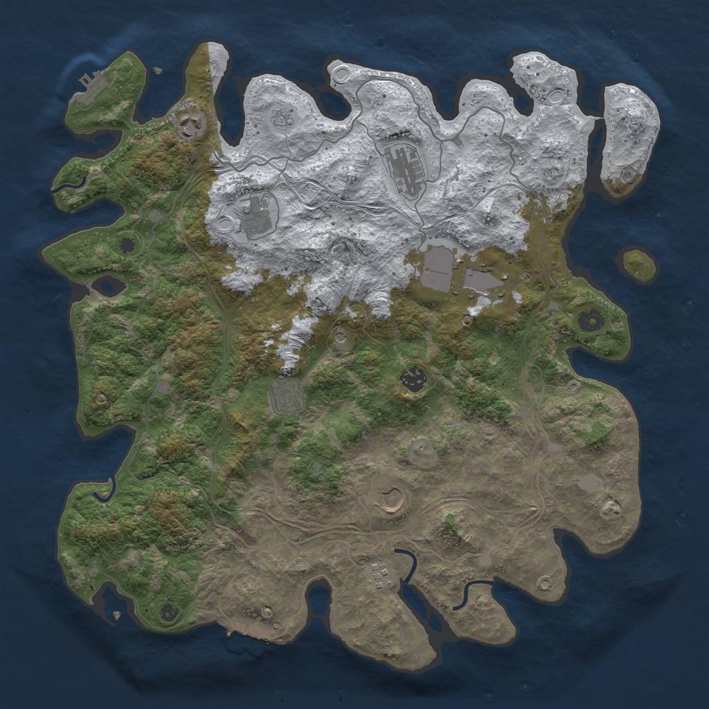 Rust Map: Procedural Map, Size: 4250, Seed: 1112, 17 Monuments